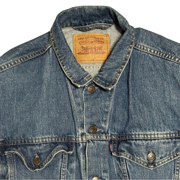 LEVI'S Men’s Vintage Large Denim Trucker Jacket, Blue - Picture 4 of 6